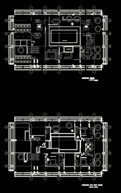 Villa floor plans from the drawing set